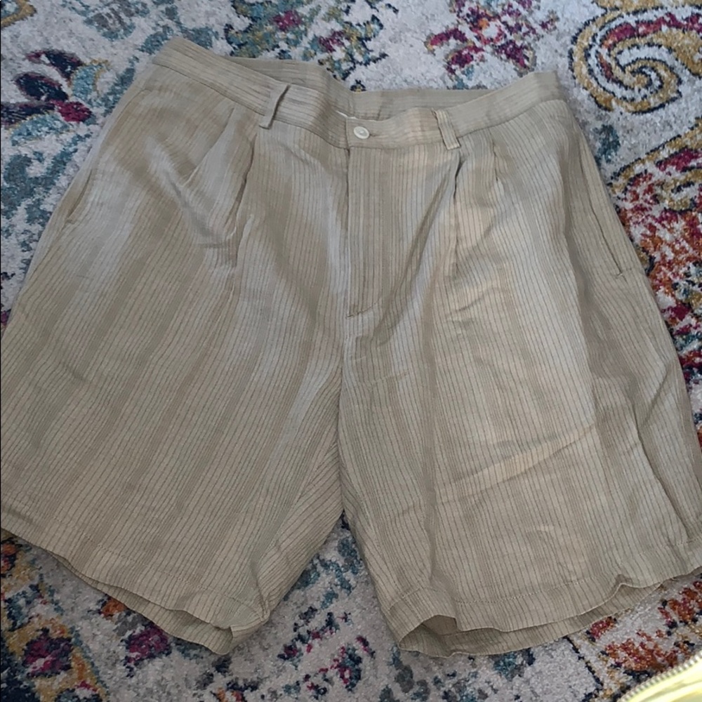 Joseph Abboud Vintage Pleated Linen Short Size 34